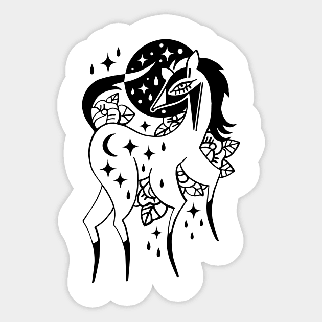 white horse Sticker by Paolavk